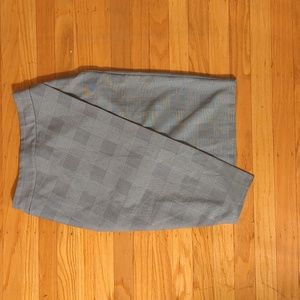 Express Asymmetrical faux wrap plaid skirt